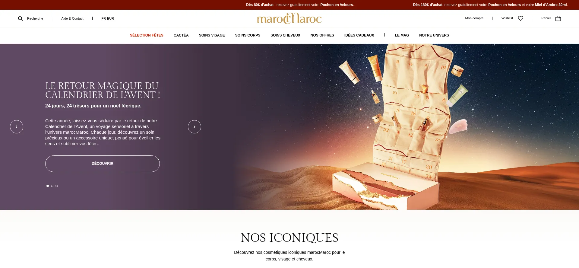Website screenshot of Marocmaroc.com