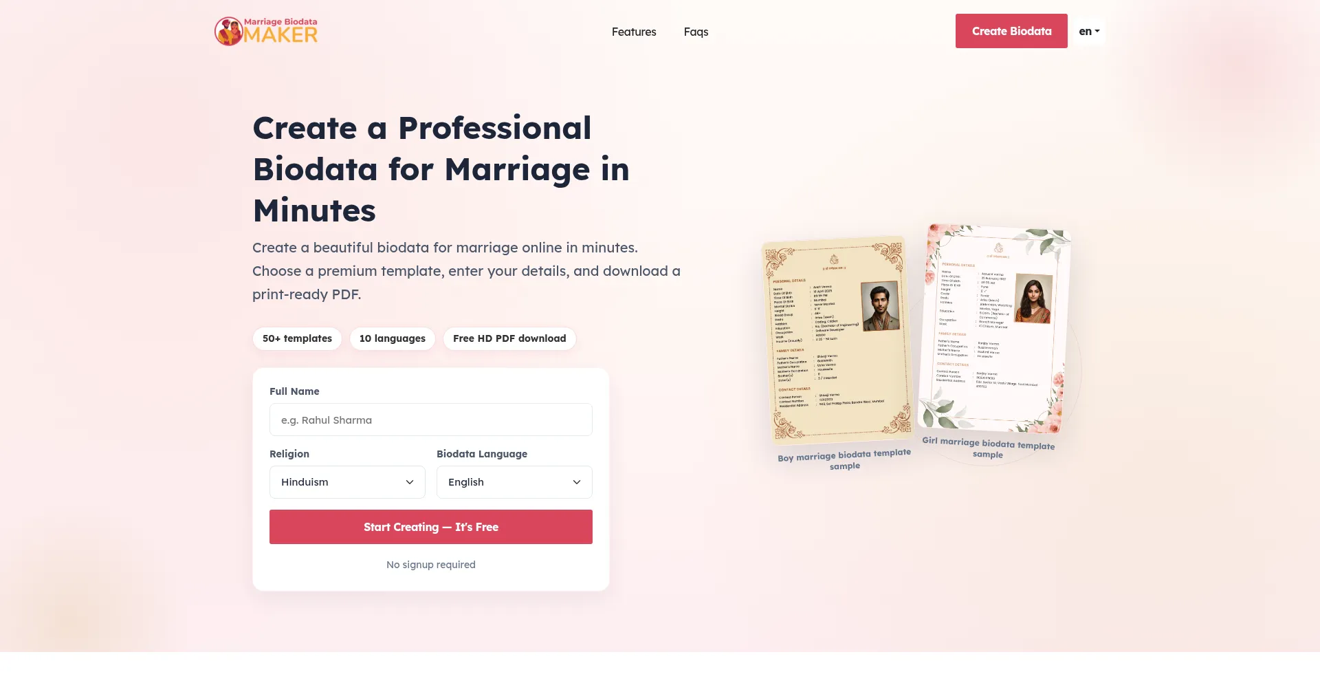 Marriagebiodatamaker.app
