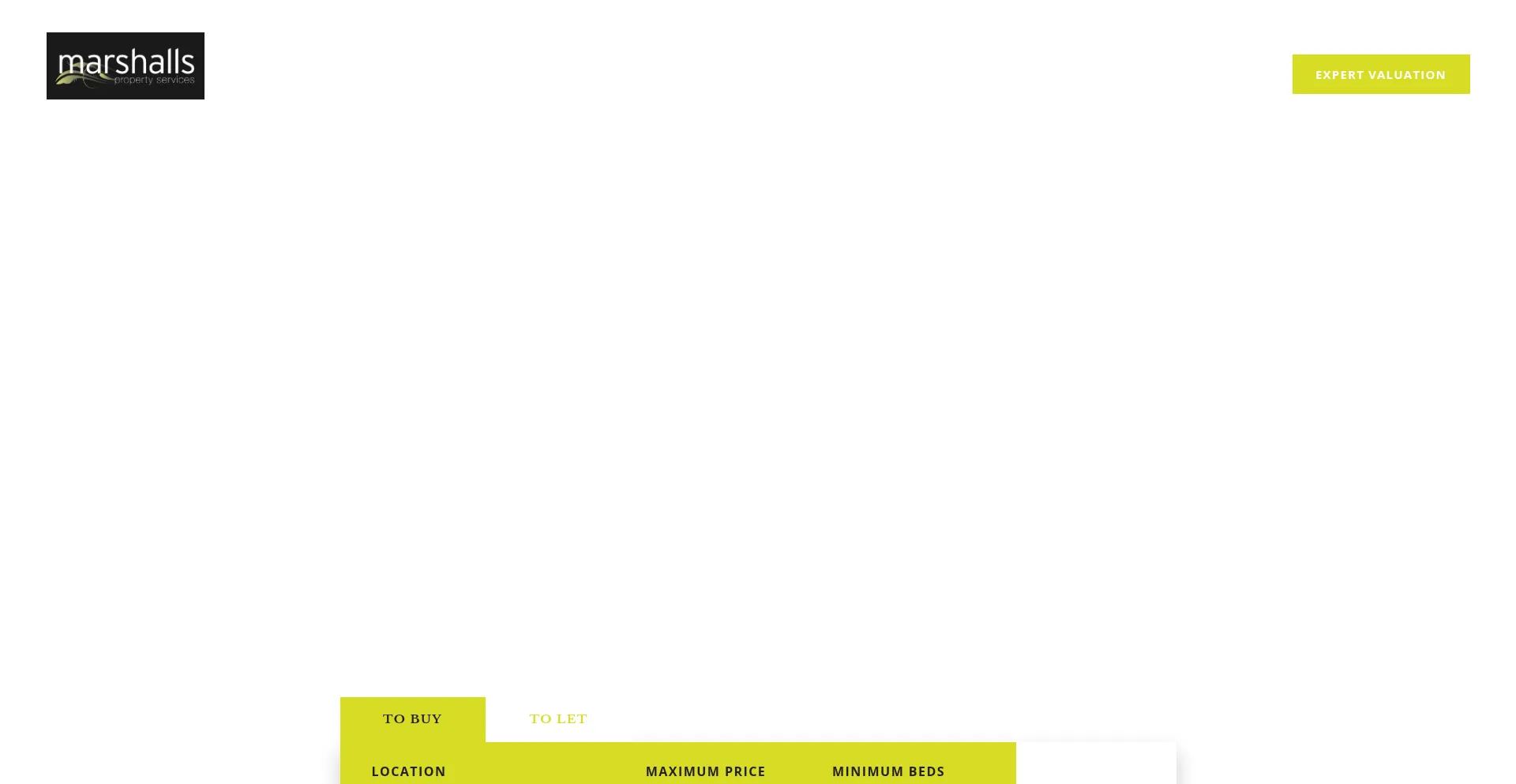 Website screenshot of Marshallsproperty.co.uk