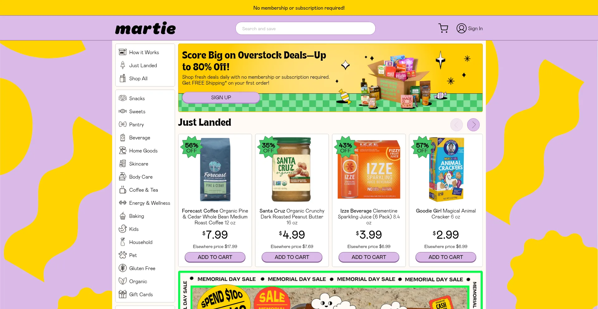 Website screenshot of Martie.com