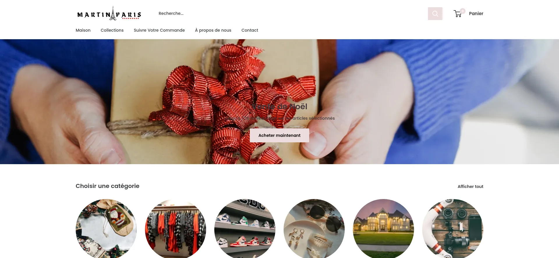 Website screenshot of Martin-paris.fr