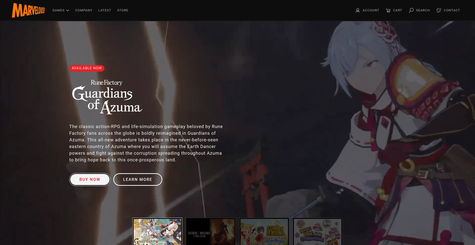 Website screenshot of Marvelous-usa.com