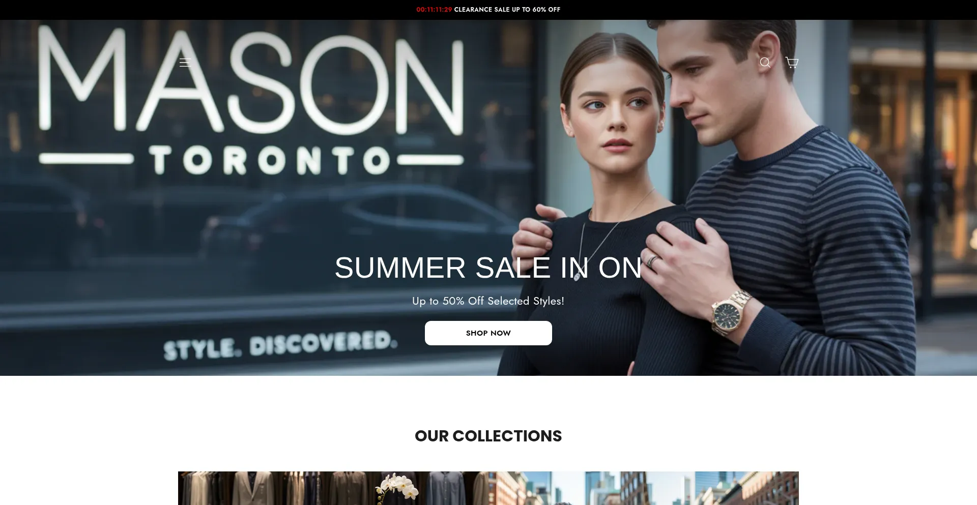 Website screenshot of Mason-toronto.ca