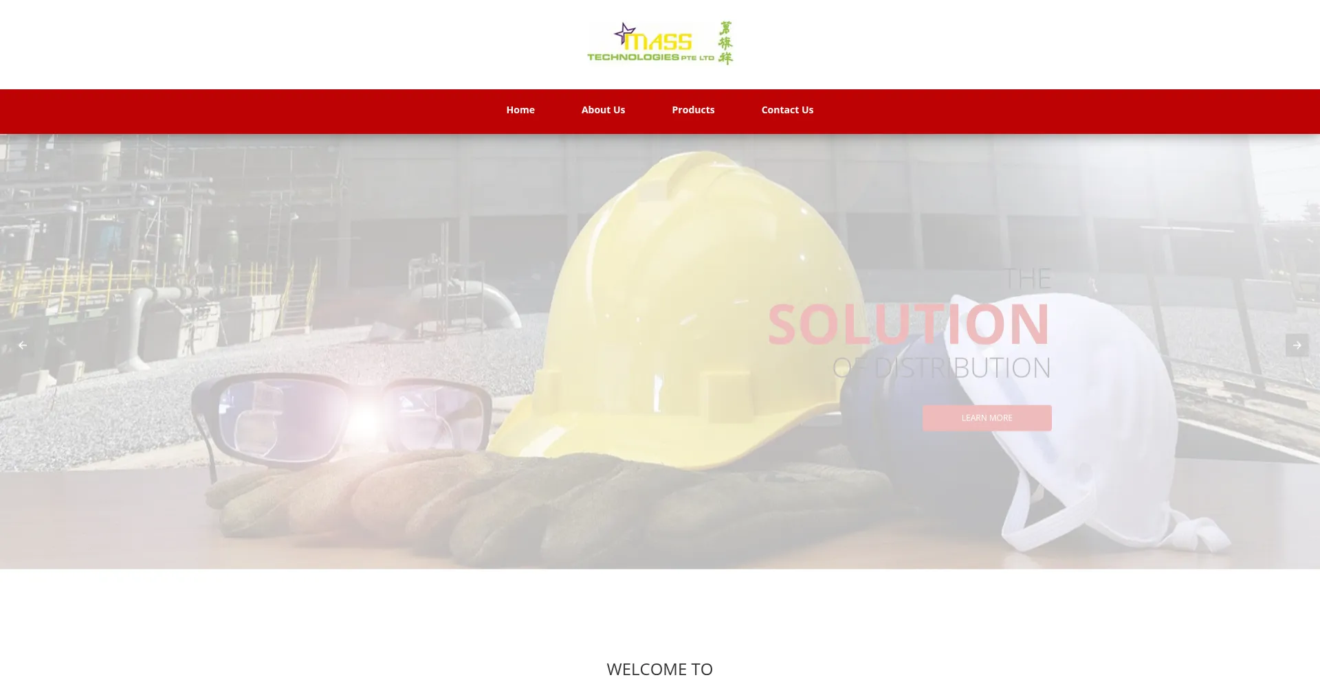 Website screenshot of Masstech.com.sg