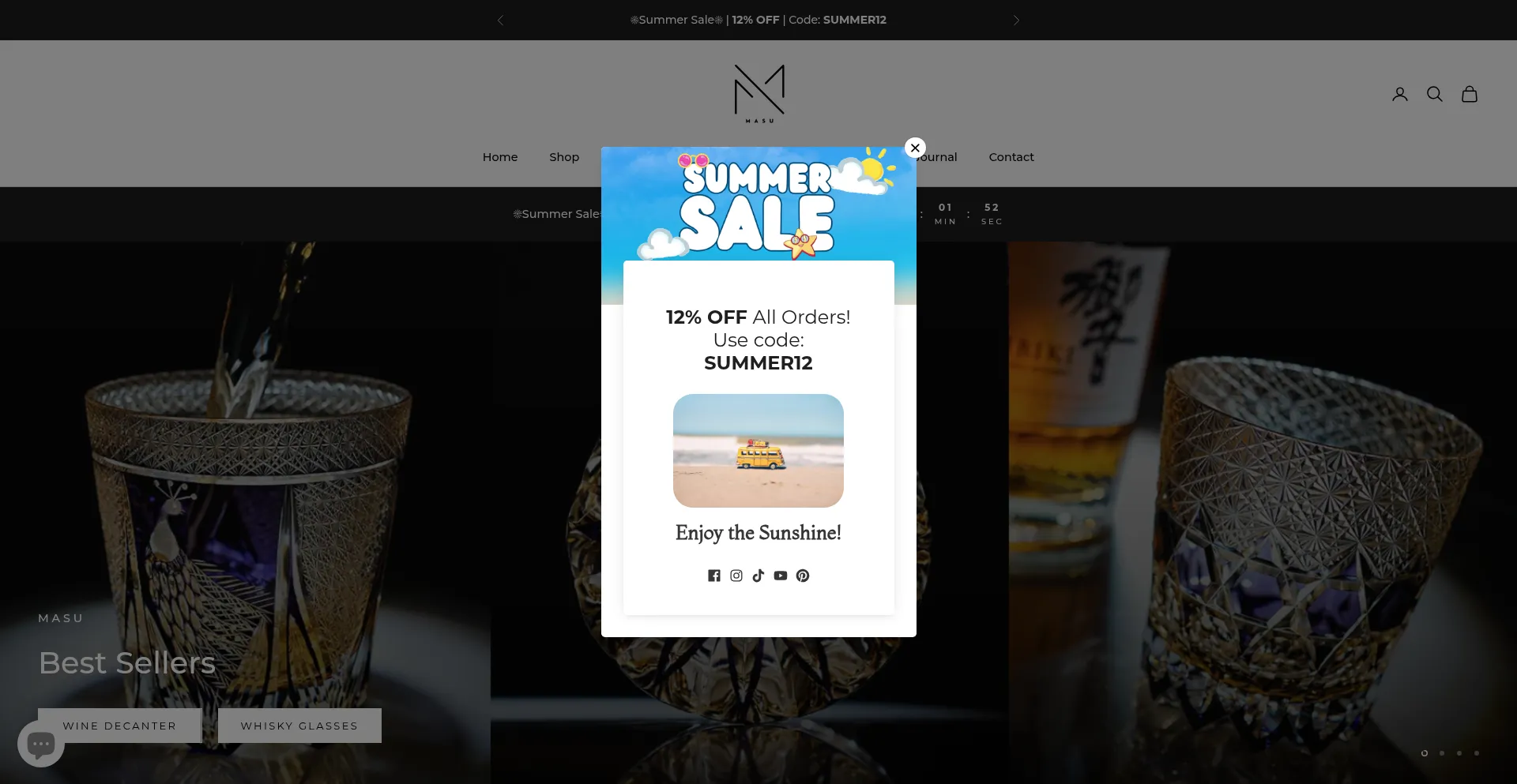Website screenshot of Masuhome.com