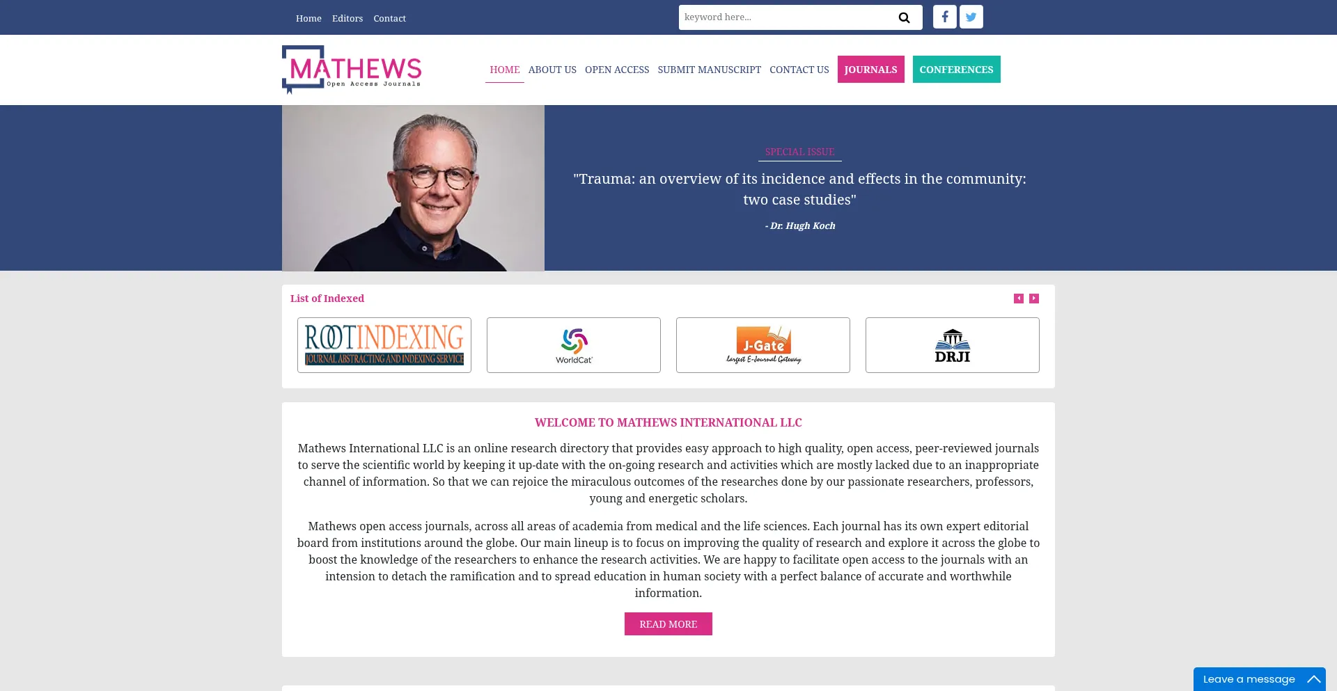 Mathewsopenaccess.com