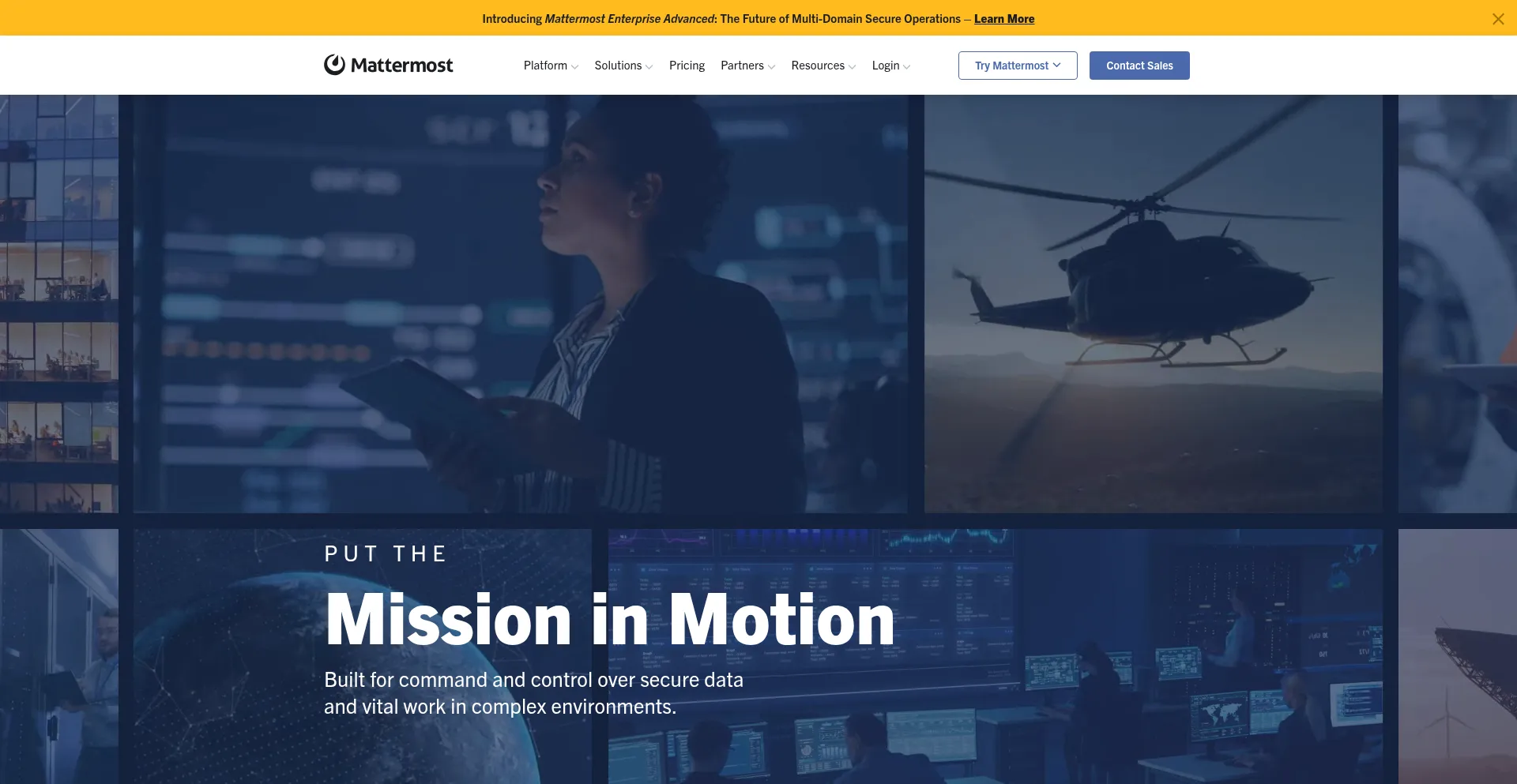 Website screenshot of Mattermost.com