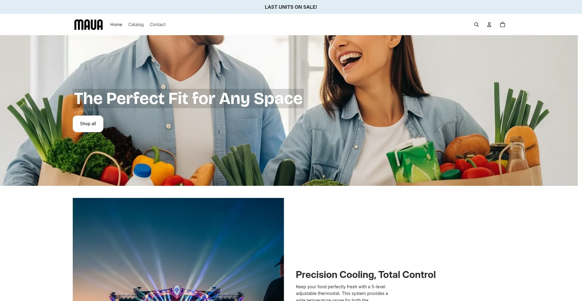 Website screenshot of Mauashop.com