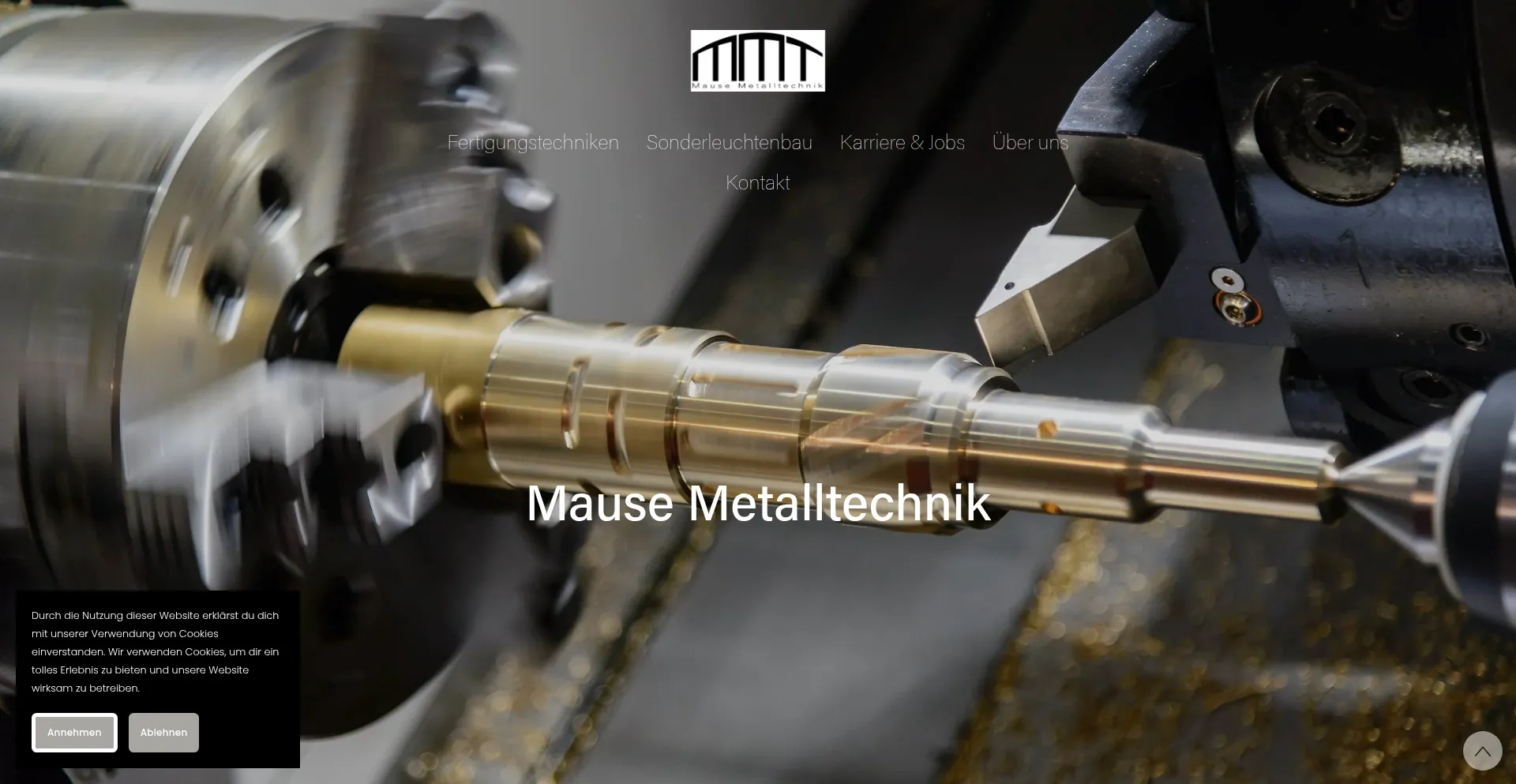 Website screenshot of Mause-metalltechnik.de