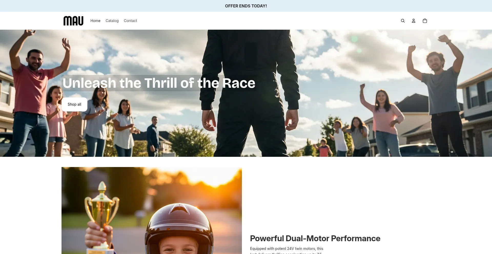 Website screenshot of Maushopus.com
