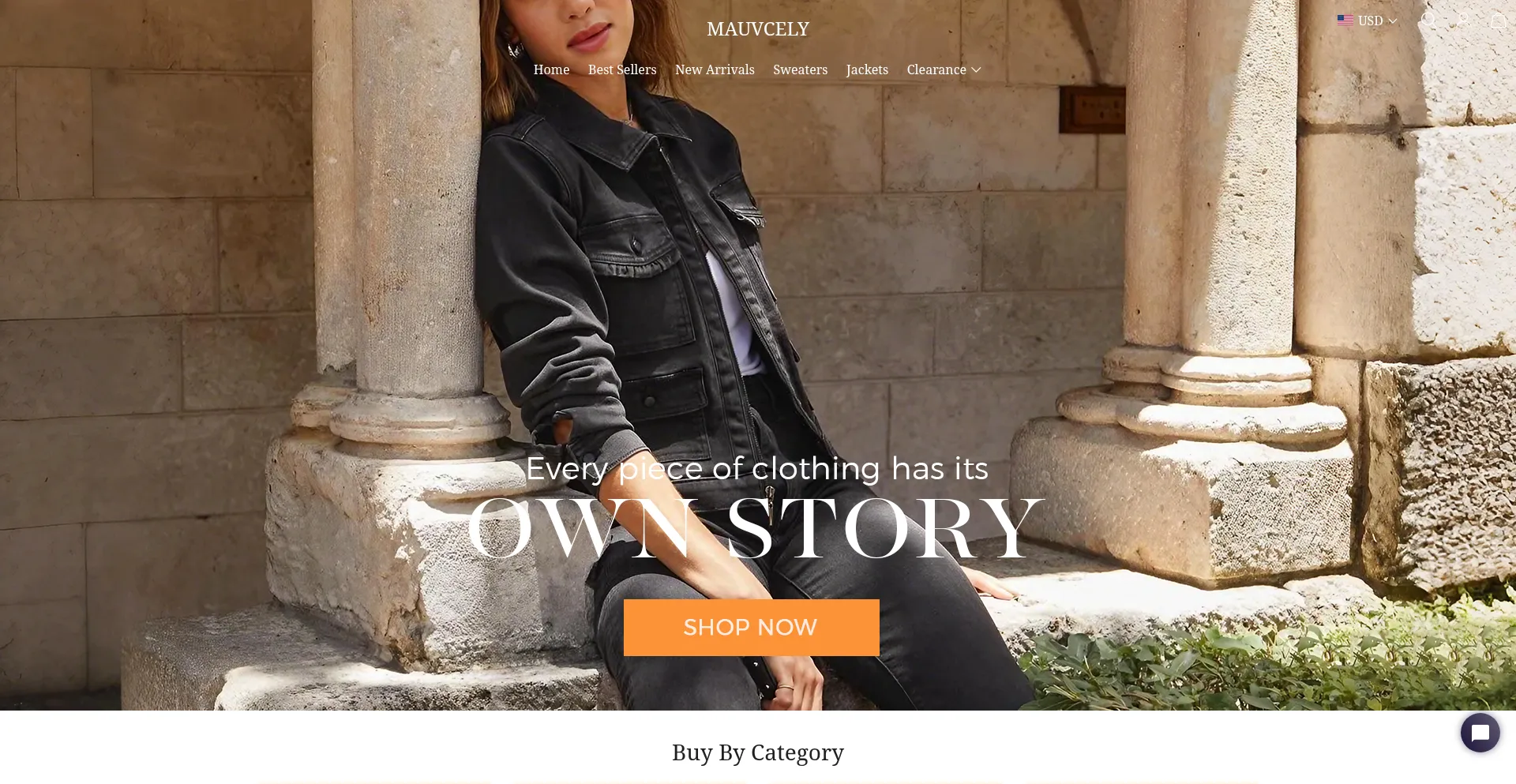 Website screenshot of Mauvcely.com