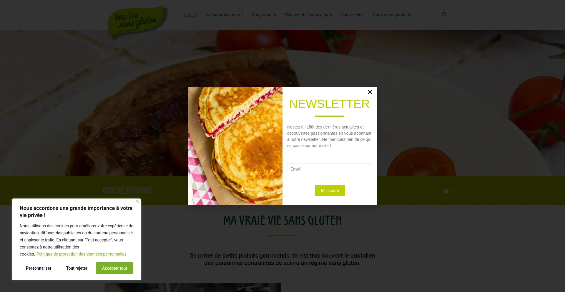 Maviesansgluten.bio Screenshot