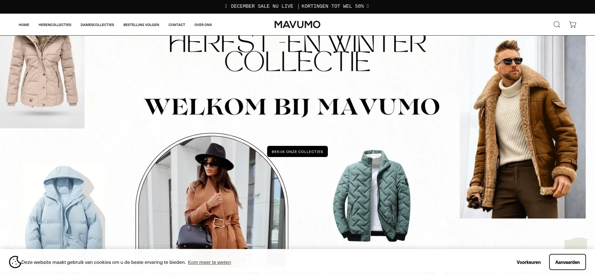 Website screenshot of Mavumo.nl