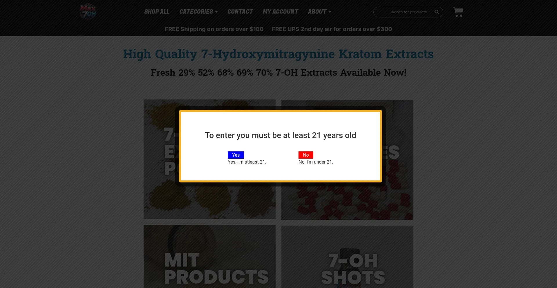 Website screenshot of Max7oh.com