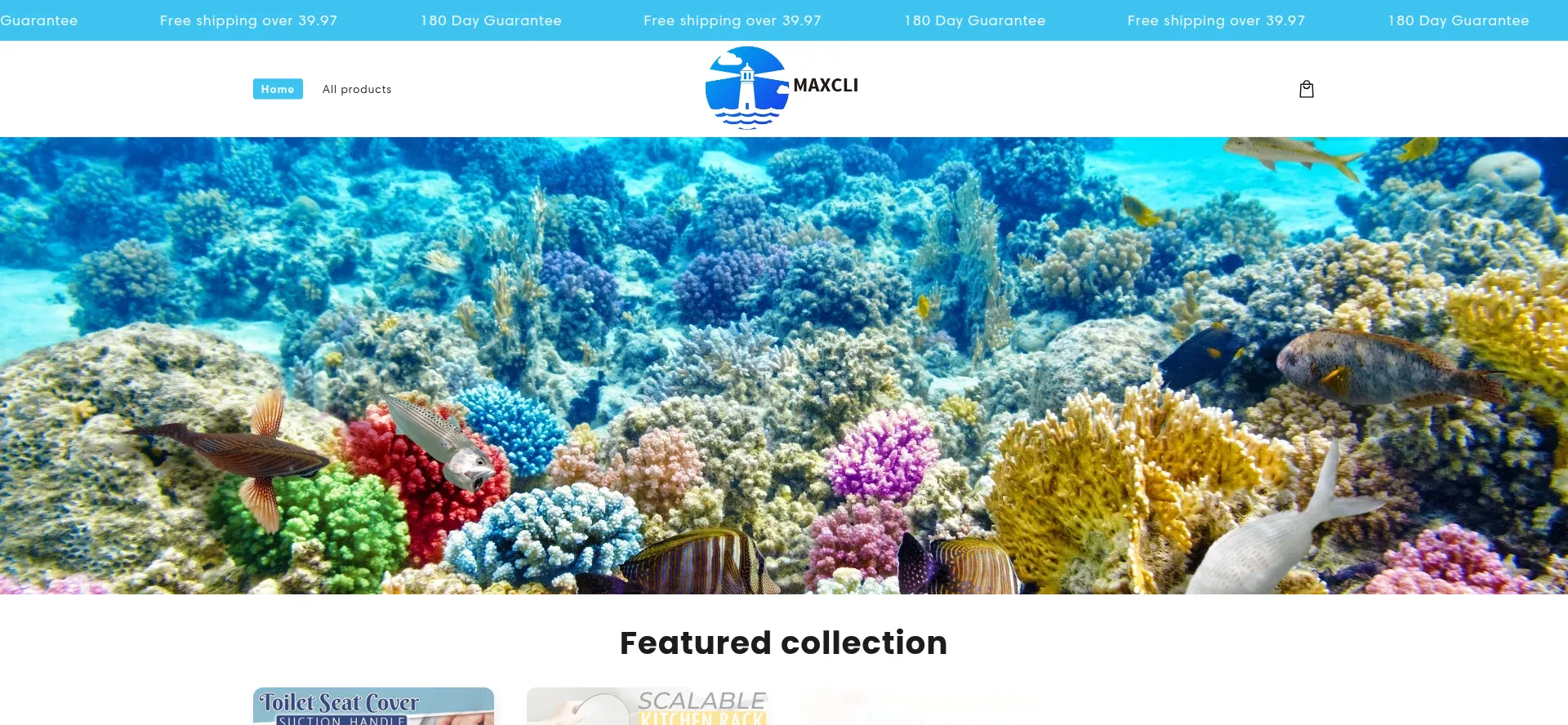 Website screenshot of Maxcli.com