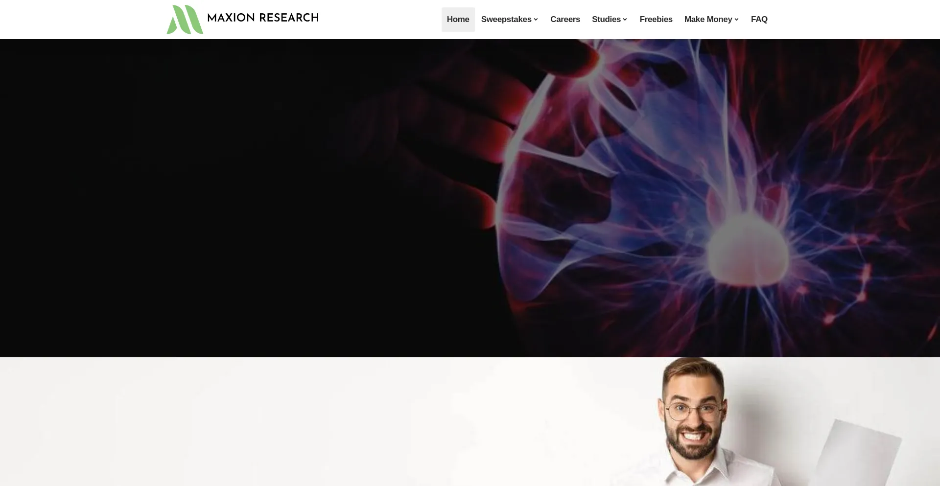 Website screenshot of Maxionresearch.com