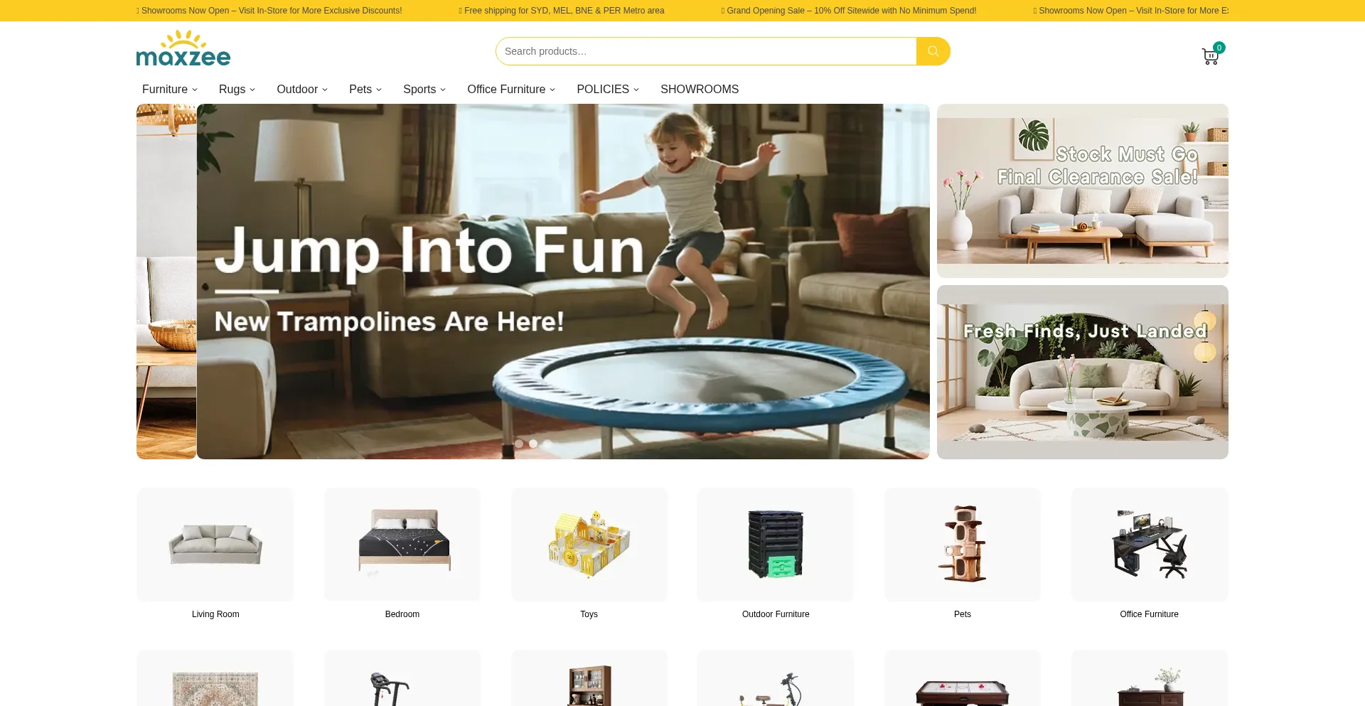 Website screenshot of Maxzee.com