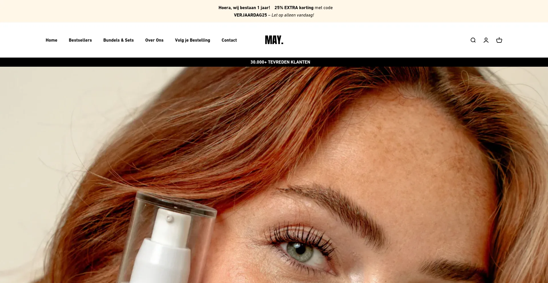 Website screenshot of Maycosmetics.nl