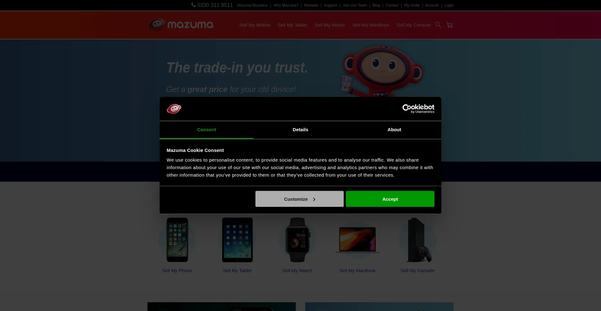 Mazumamobile.com Screenshot