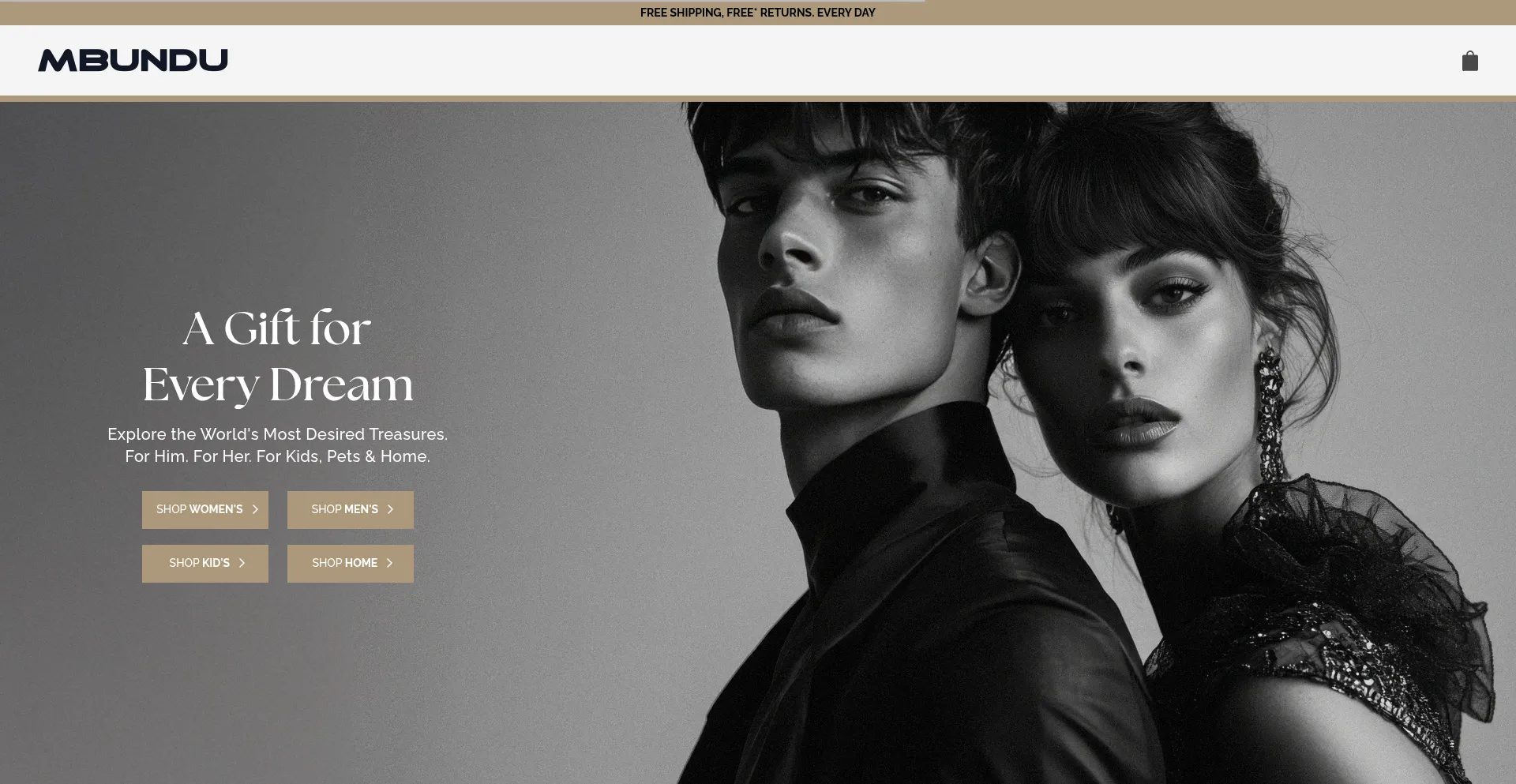 Website screenshot of Mbundu.com