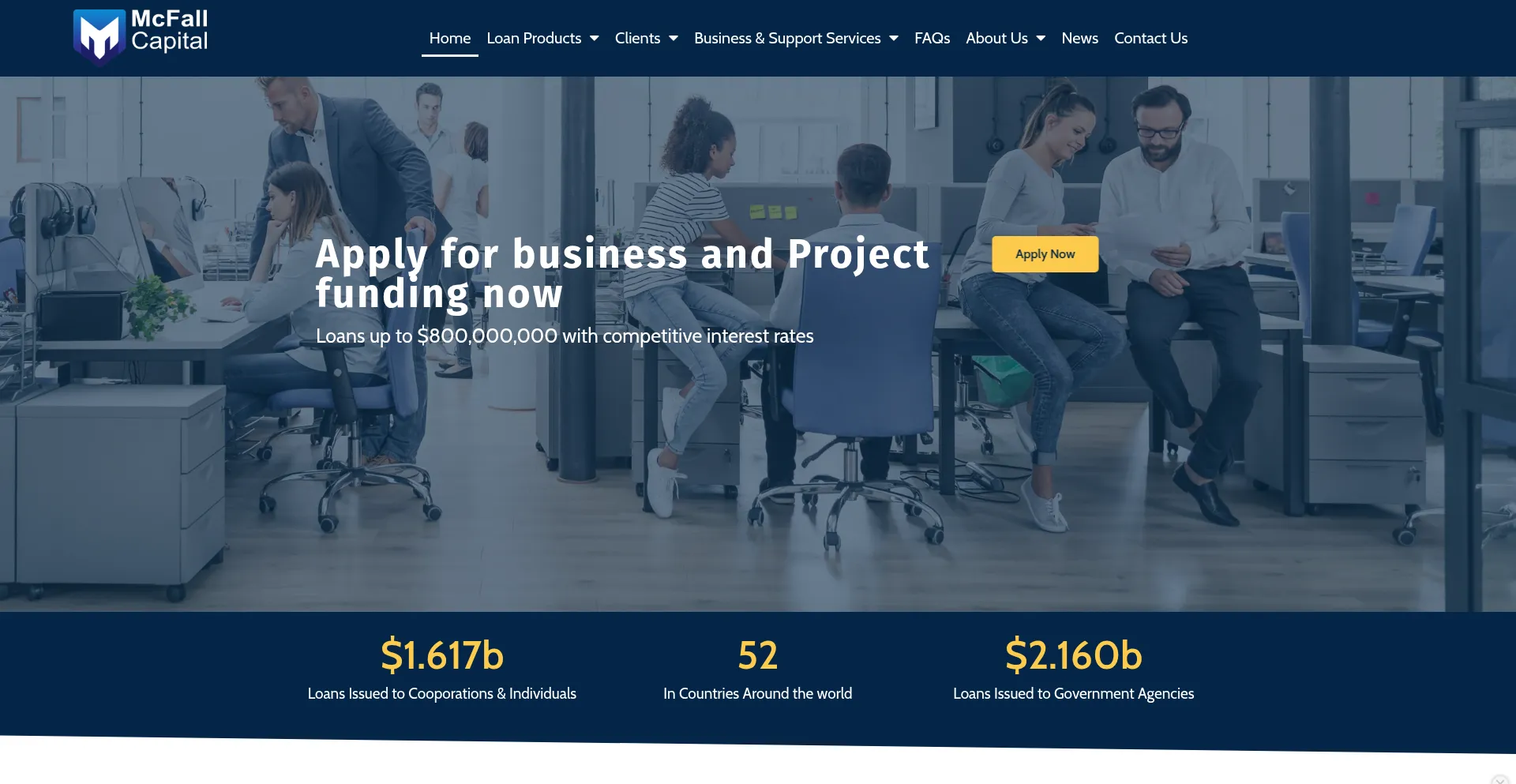 Website screenshot of Mcfallcapital.com