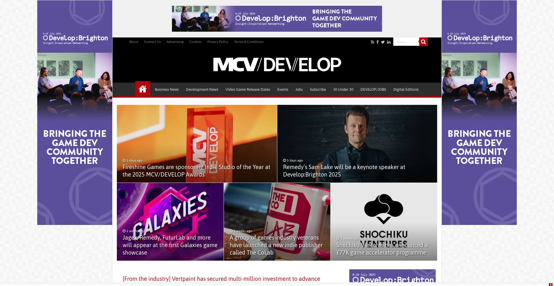 Website screenshot of Mcvuk.com