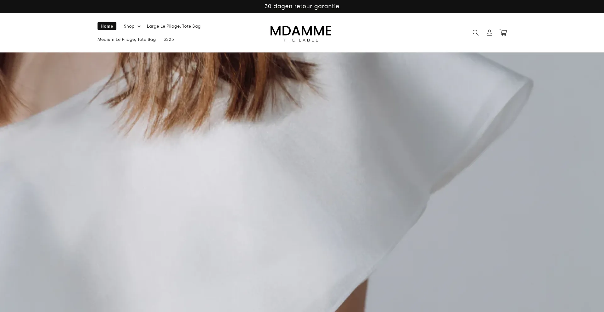 Website screenshot of Mdamme-the-label.com