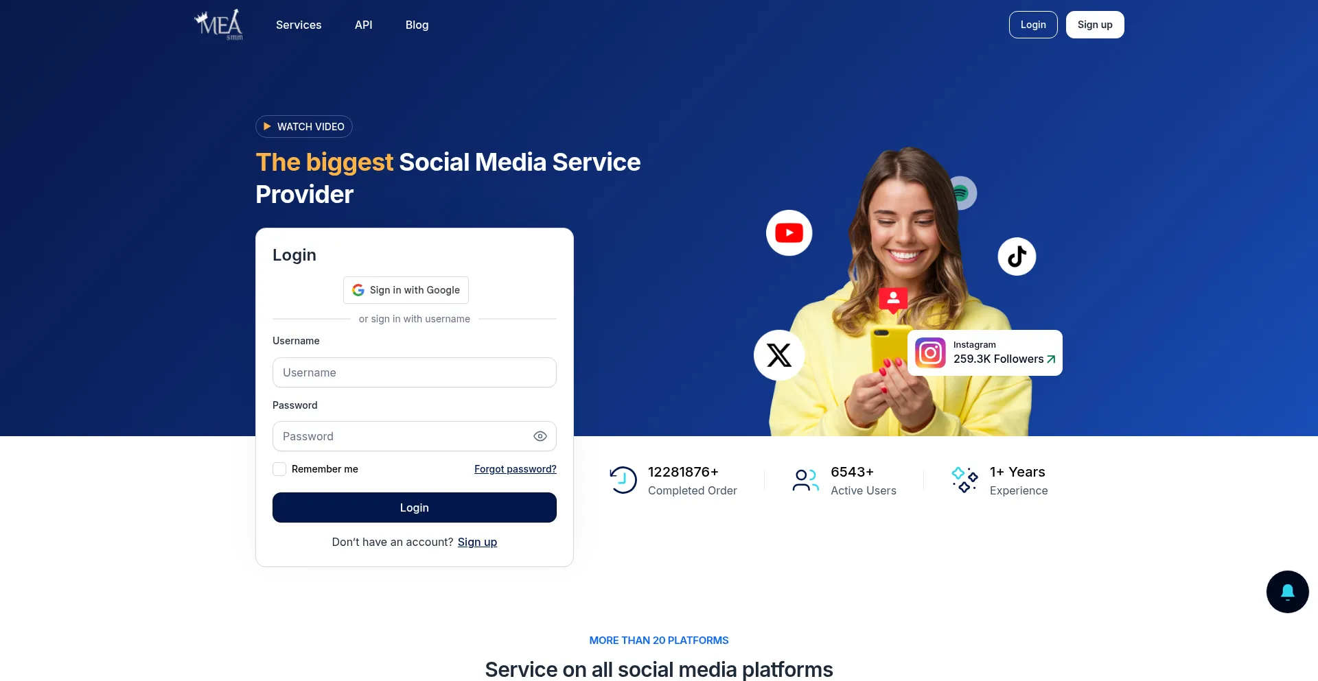 Website screenshot of Measmm.com
