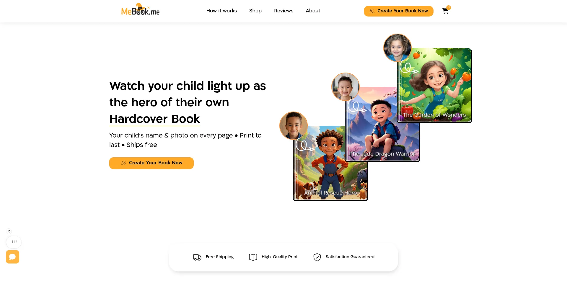 Website screenshot of Mebook.me