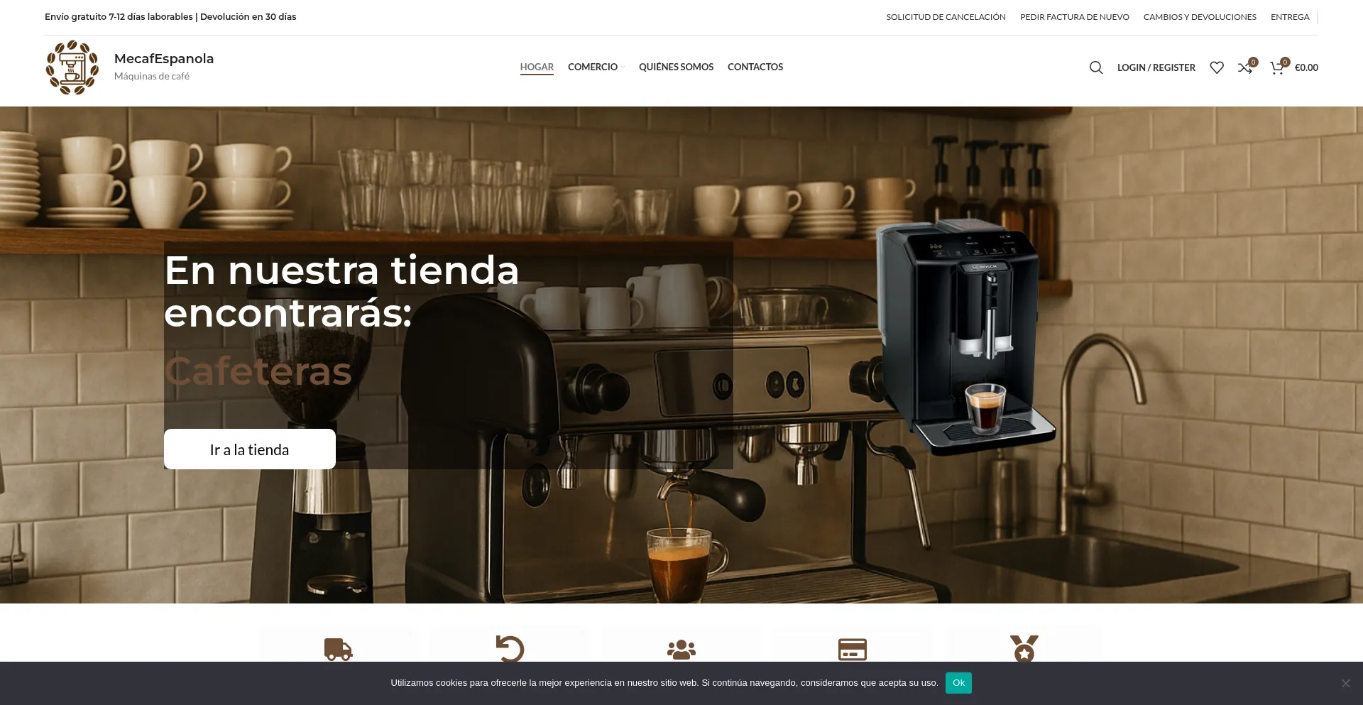 Website screenshot of Mecafespanola.com
