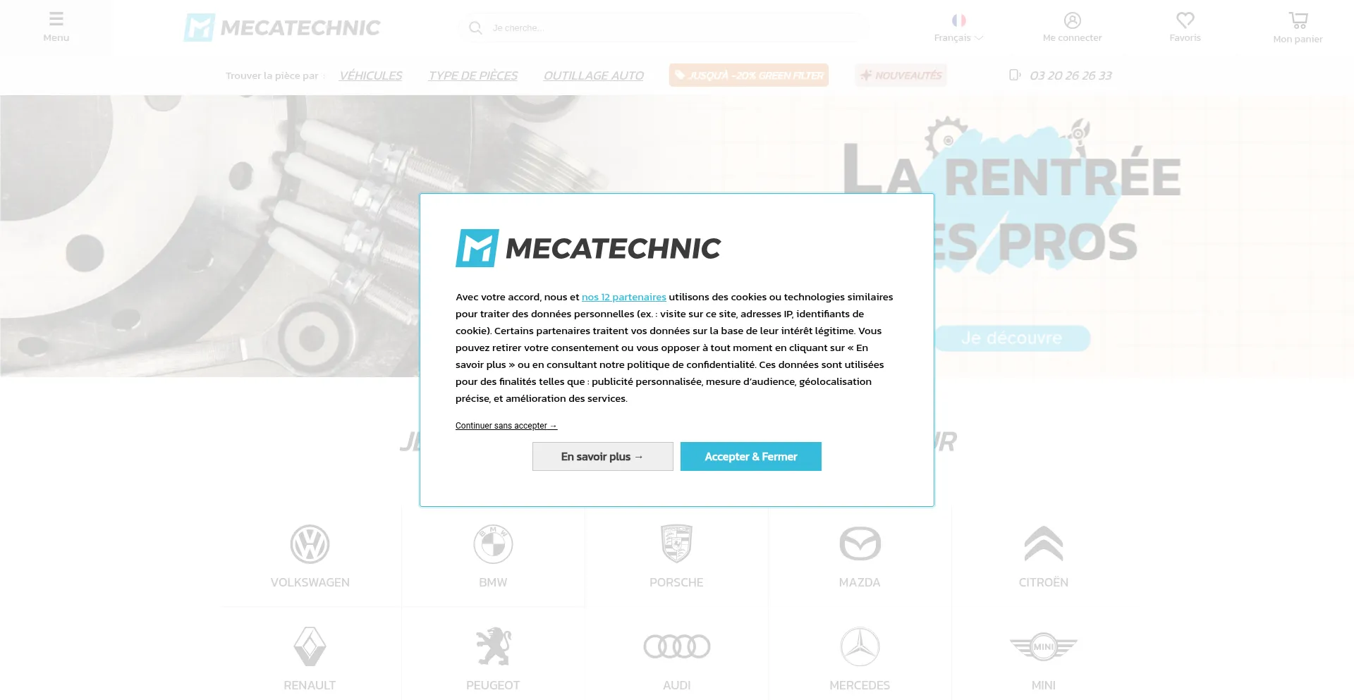 Website screenshot of Mecatechnic.com