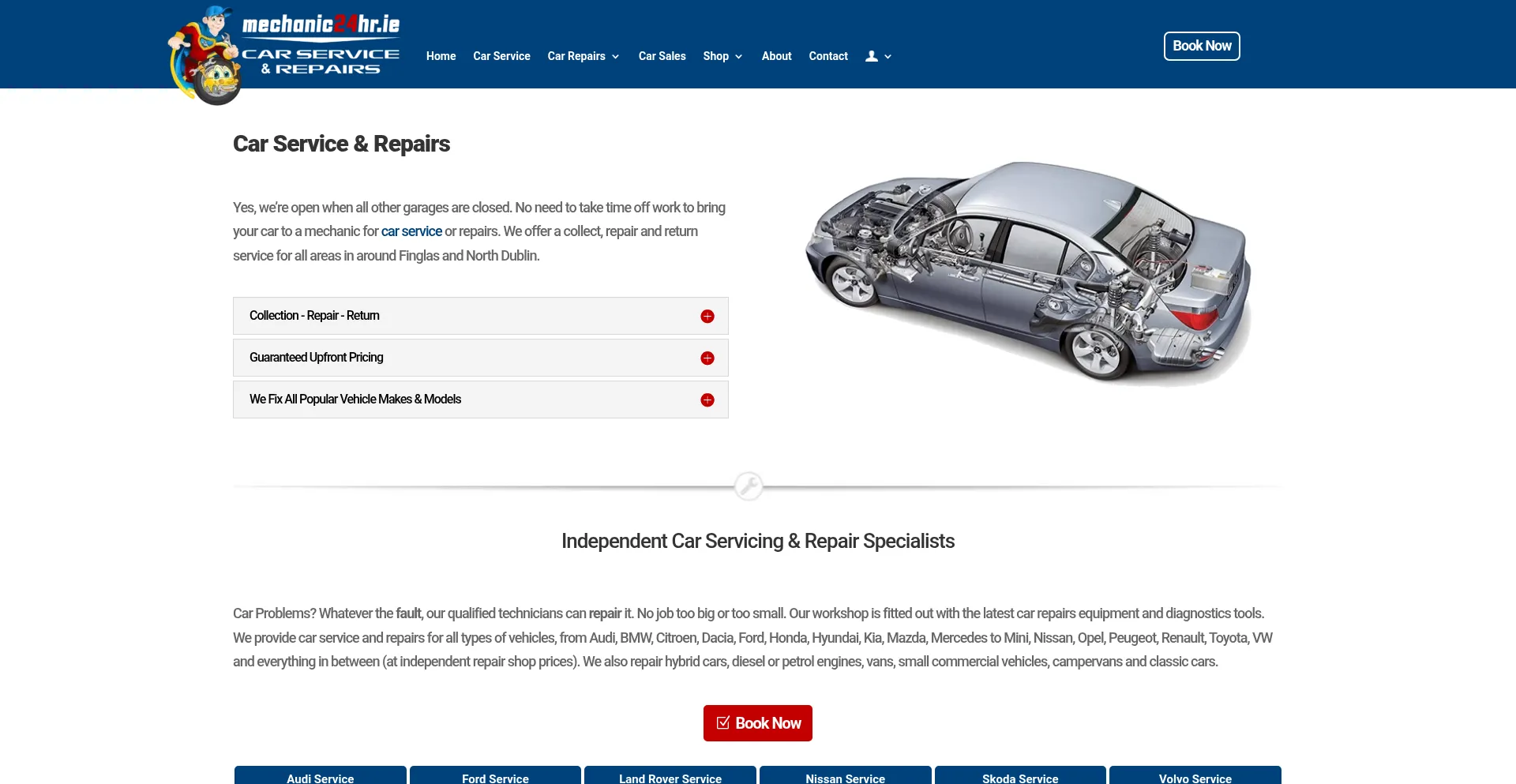 Mechanic24hr.ie Screenshot