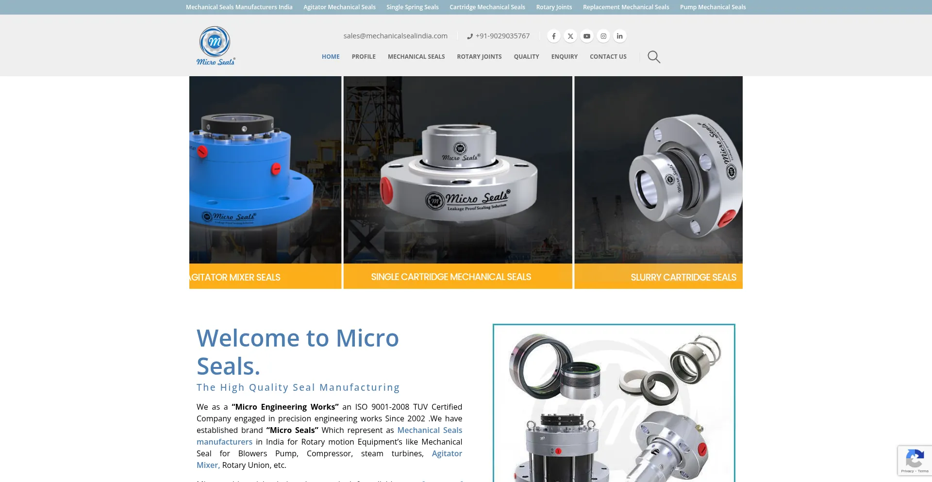 Mechanicalsealindia.com Screenshot