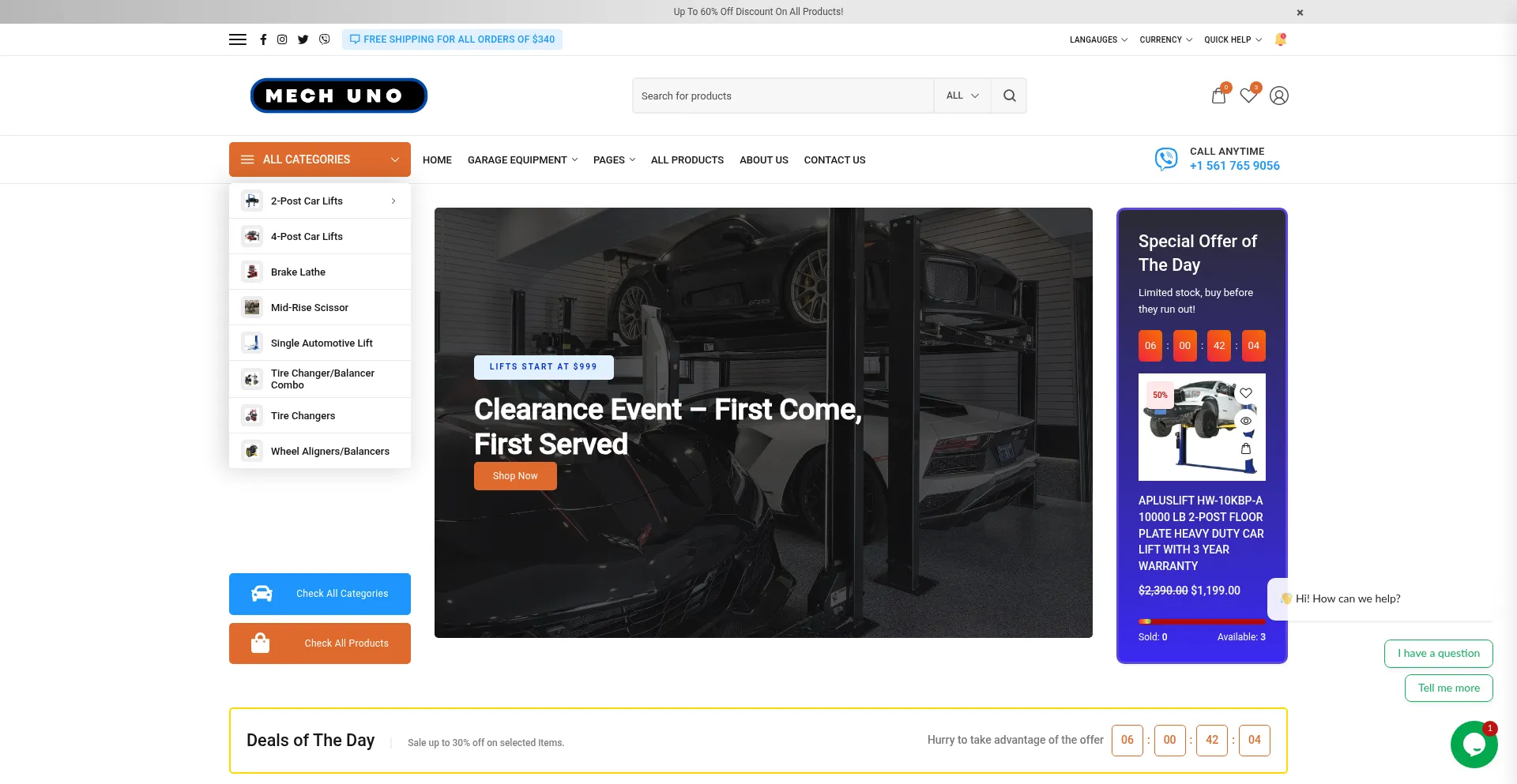 Website screenshot of Mechuno.com