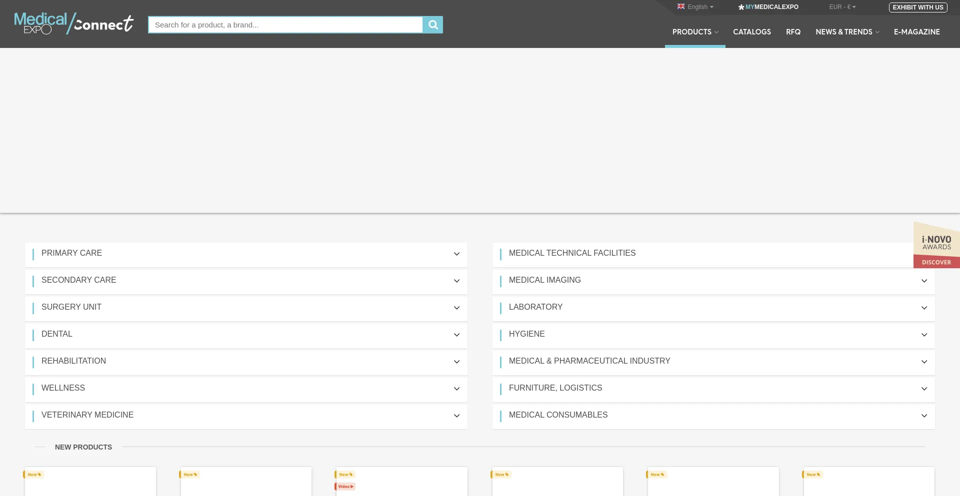 Website screenshot of Medicalexpo.com
