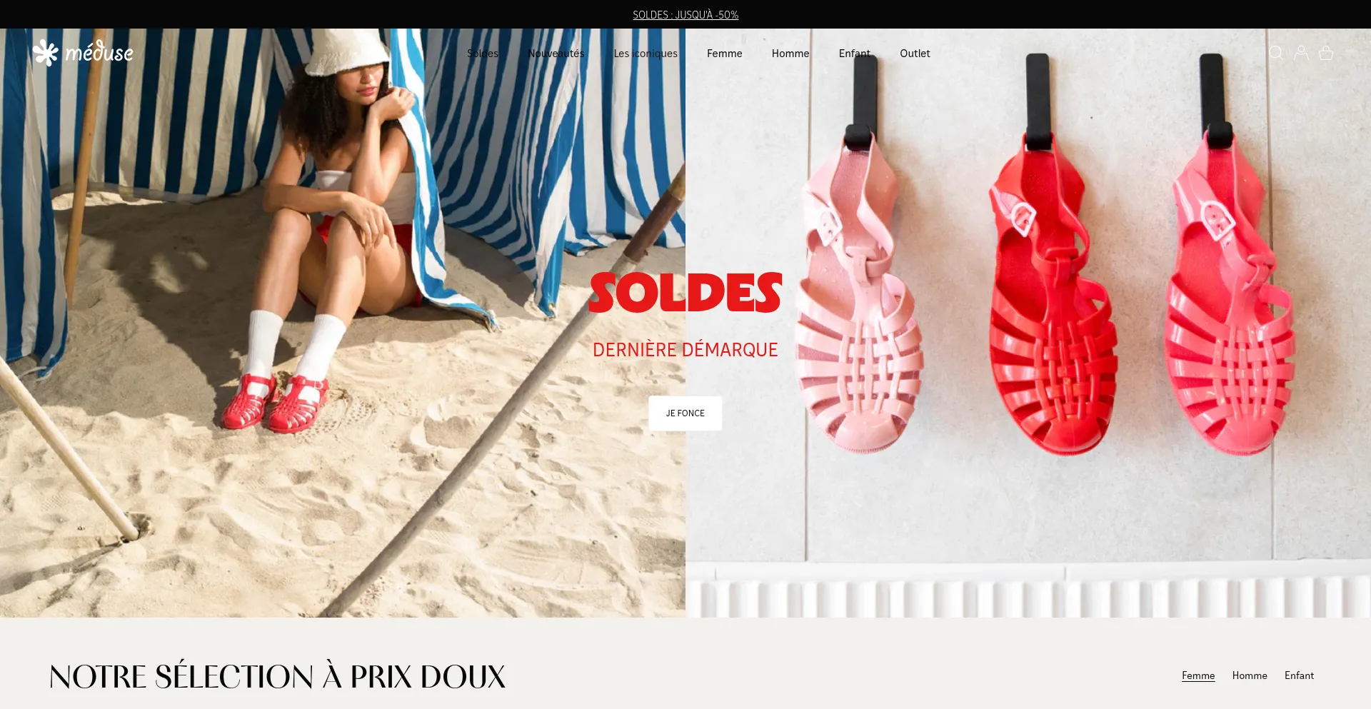 Website screenshot of Meduse.com