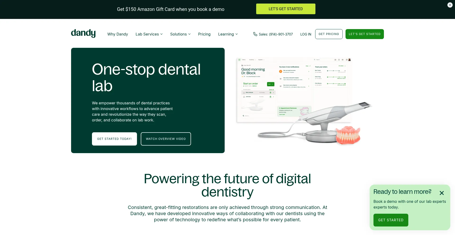 Website screenshot of Meetdandy.com