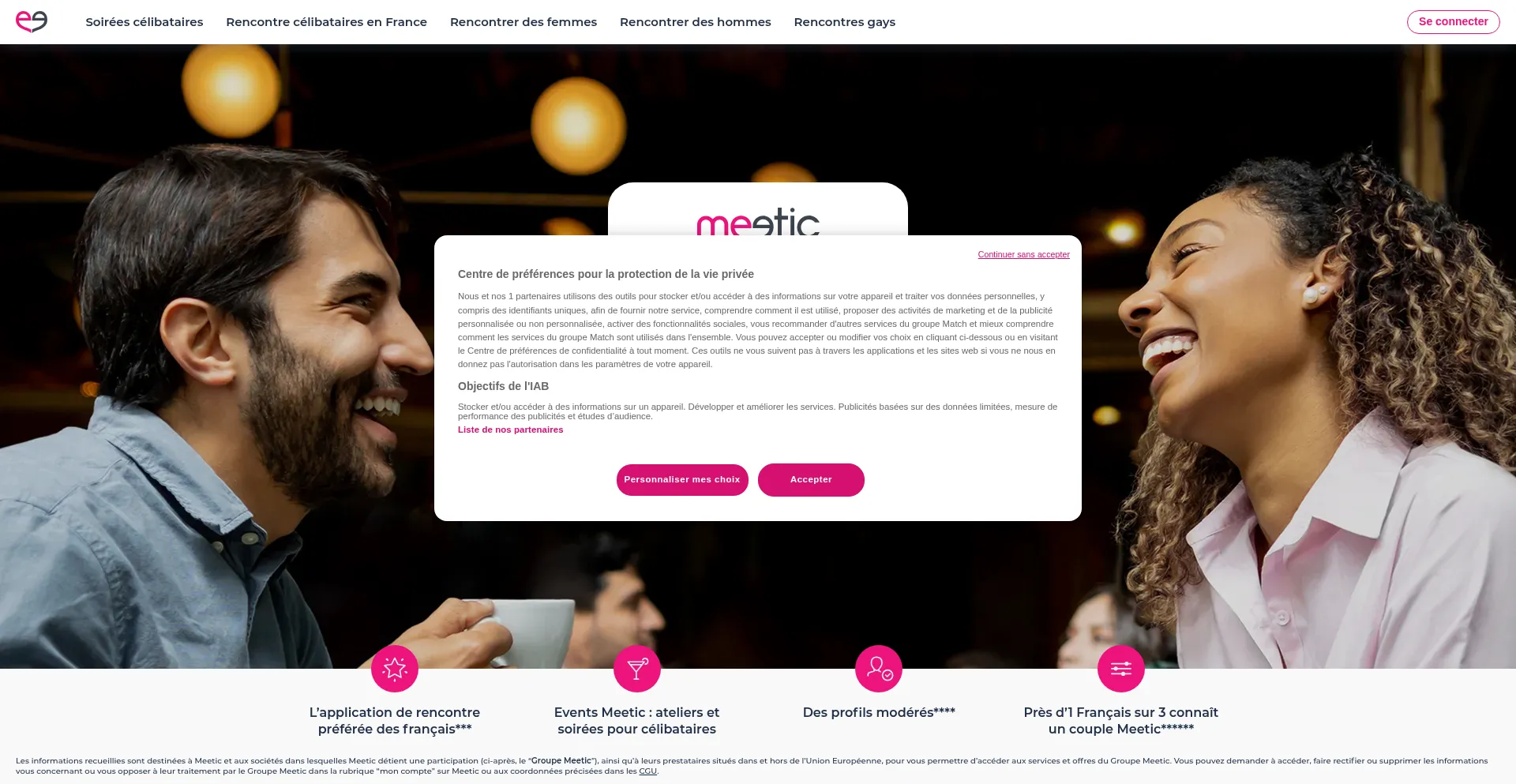 Meetic.be Screenshot