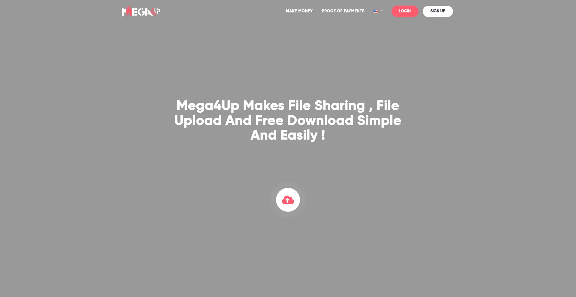 Website screenshot of Mega4upload.net