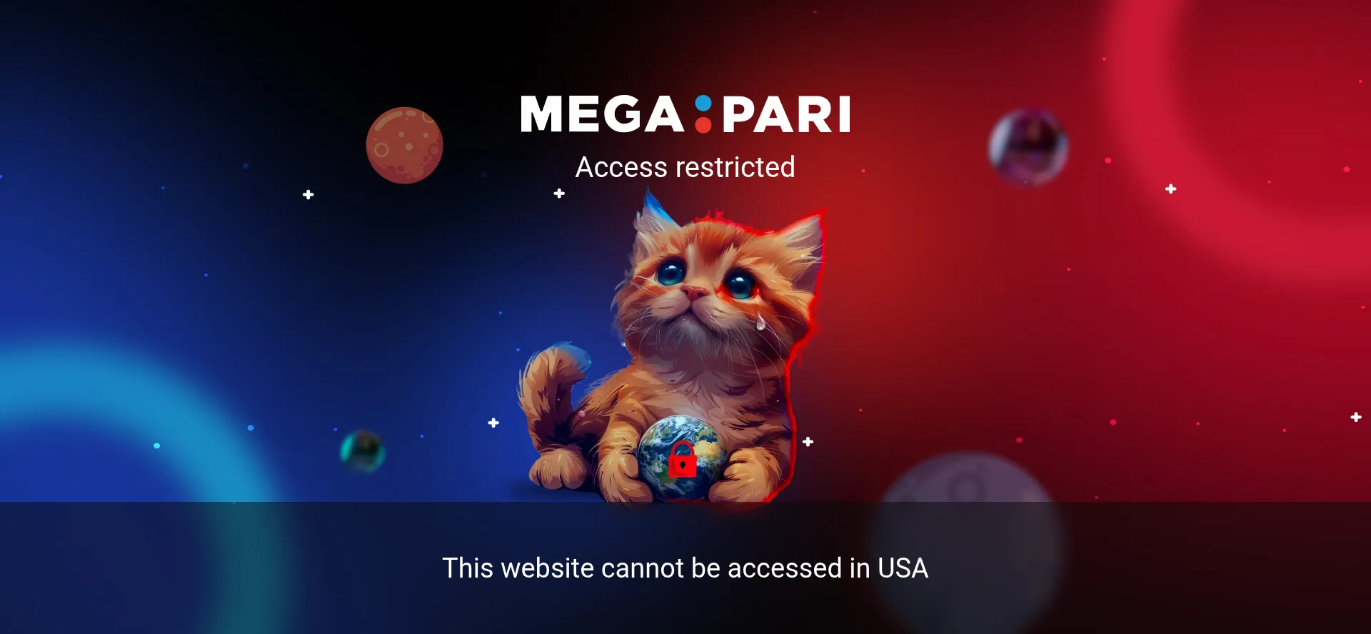 Website screenshot of Megapari.com