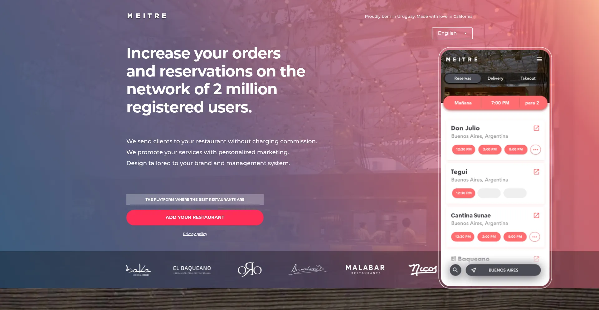 Meitre.com Screenshot