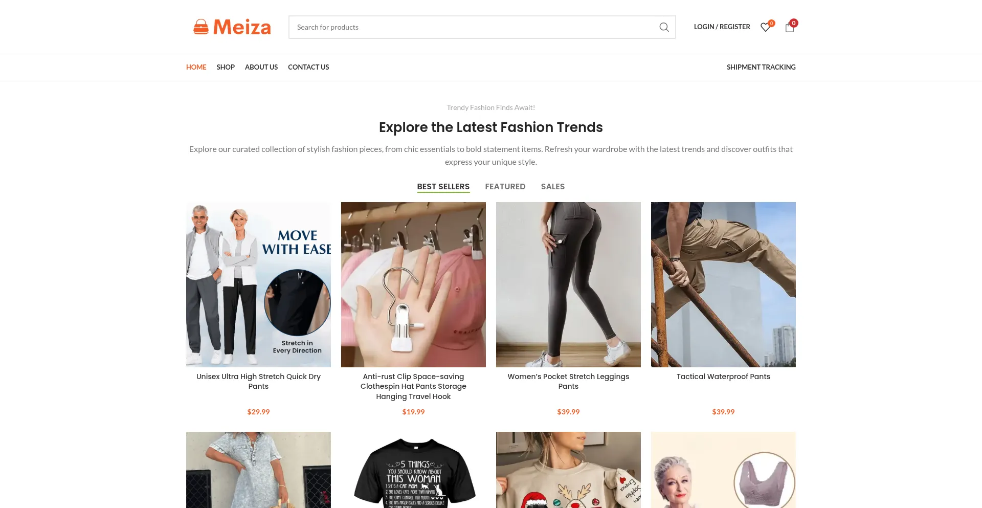 Website screenshot of Meiza.co