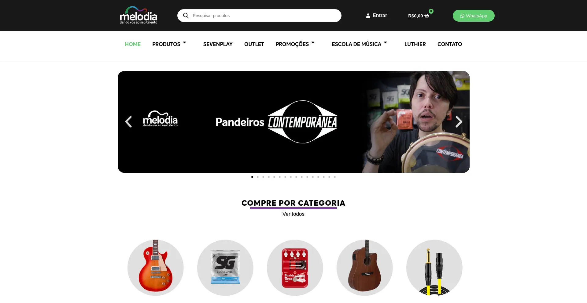 Website screenshot of Melodiadf.com.br
