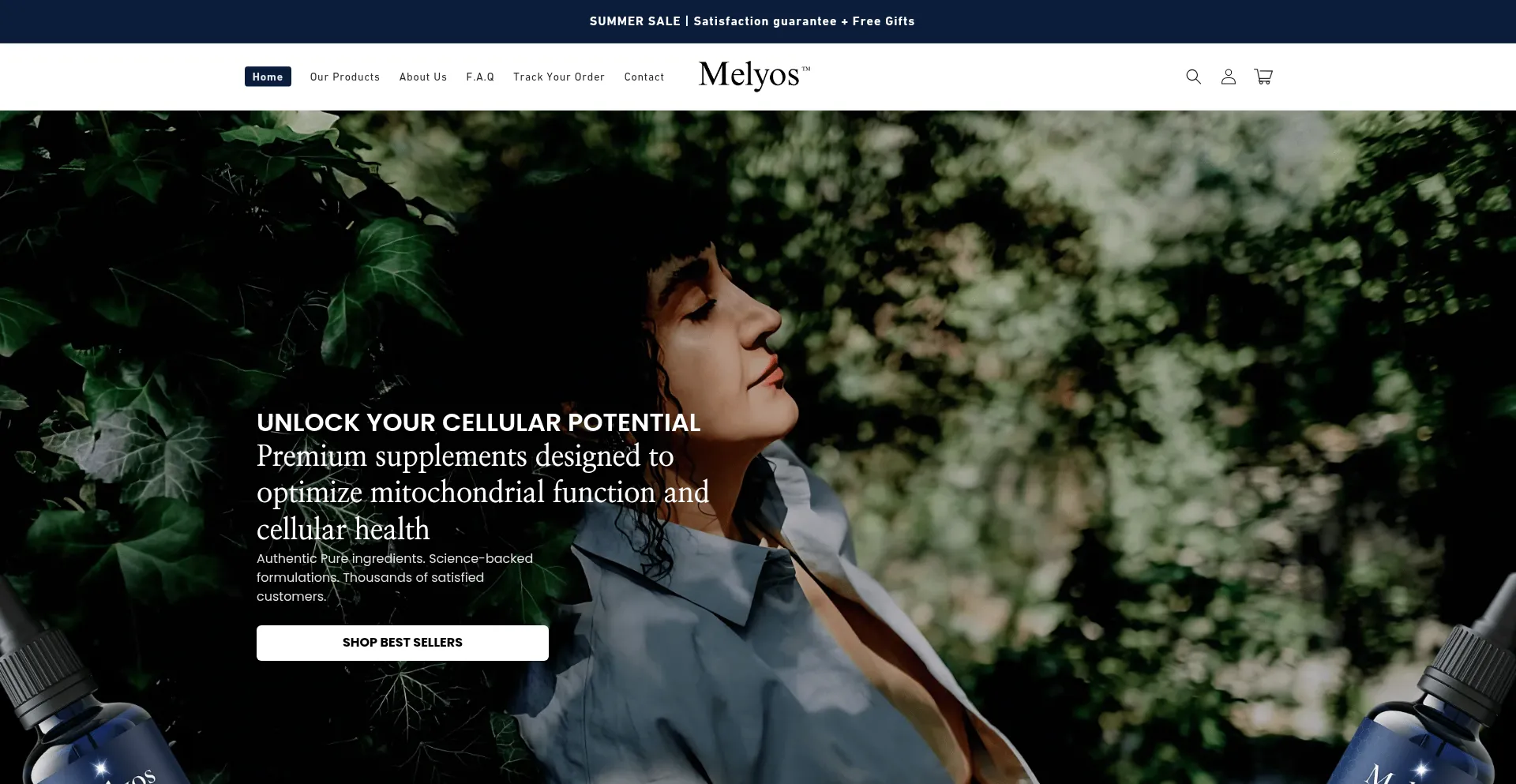 Website screenshot of Melyos.co