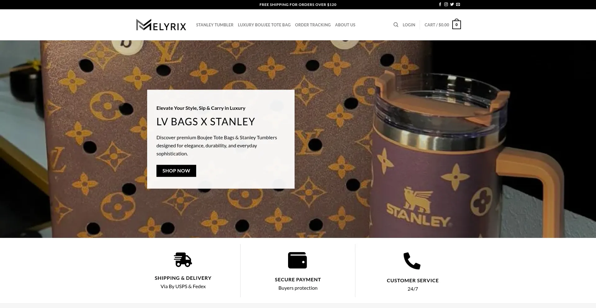 Website screenshot of Melyrix.com