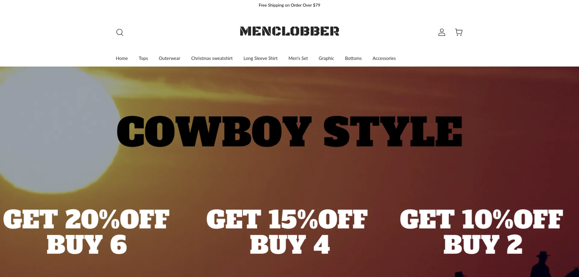 Website screenshot of Menclobber.co