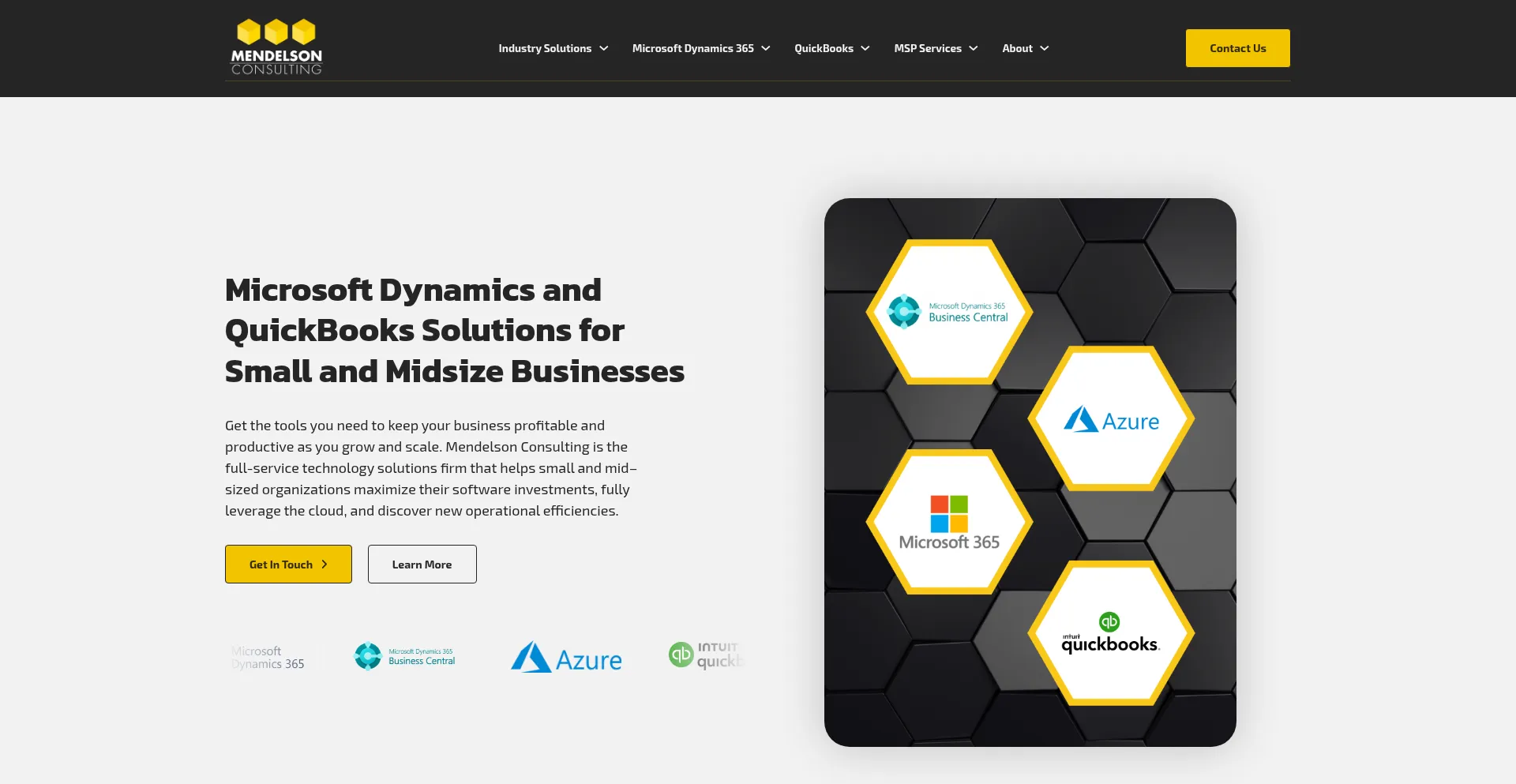 Website screenshot of Mendelsonconsulting.com