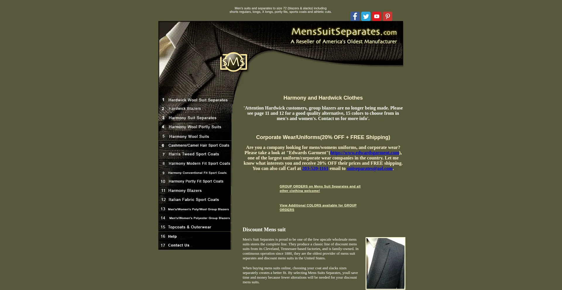 Mensuitseparates.com Screenshot