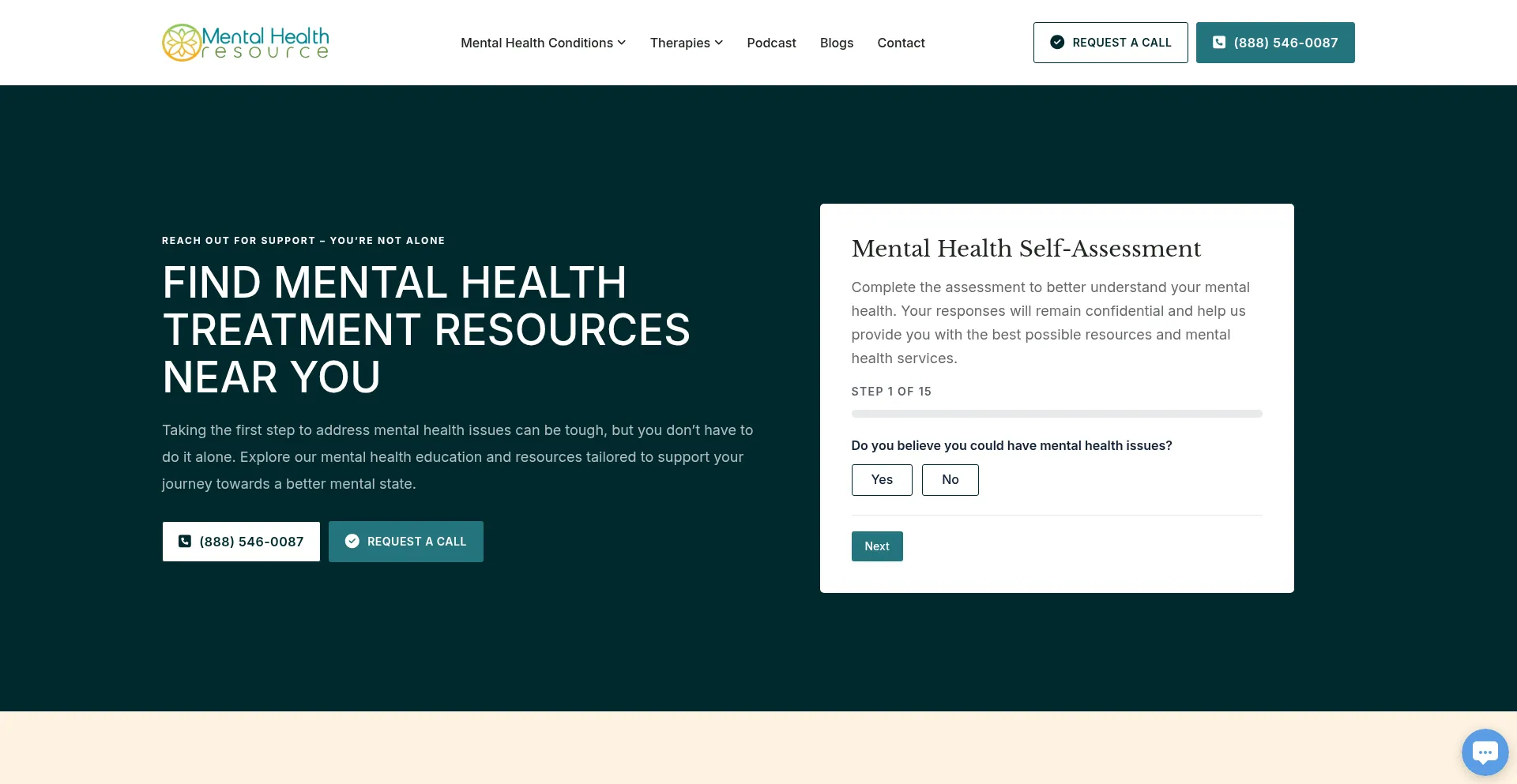Mentalhealthresource.com Screenshot
