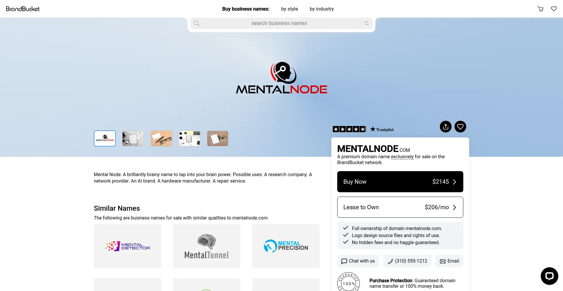Website screenshot of Mentalnode.com